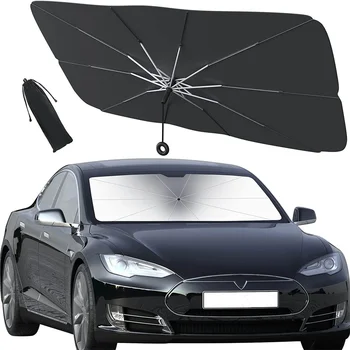 Солнцезащитный козырек на лобовое стекло автомобиля, зонтичный козырек для окна автомобиля, Летняя солнцезащитная теплоизоляционная ткань для затенения передней части автомобиля