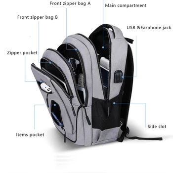 Рюкзак большой емкости мужской рюкзак для ноутбука Оксфорд водонепроницаемый бизнес рюкзак для младших классов средней школы Юноша студент колледжа