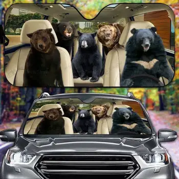 Семейный Автомобильный навес с медведем, Автомобильные Аксессуары с медведем, Милый Автомобильный Навес С медведем, Подарок Для Него, Подарок для папы LNG242112A01