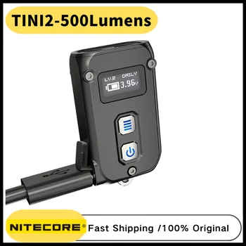 NITECORE TINI2 Брелок Для Ключей 500 Люмен USB Type-C Перезаряжаемый Встроенный Аккумулятор OLED-Дисплей Открытый Ежедневный EDC
